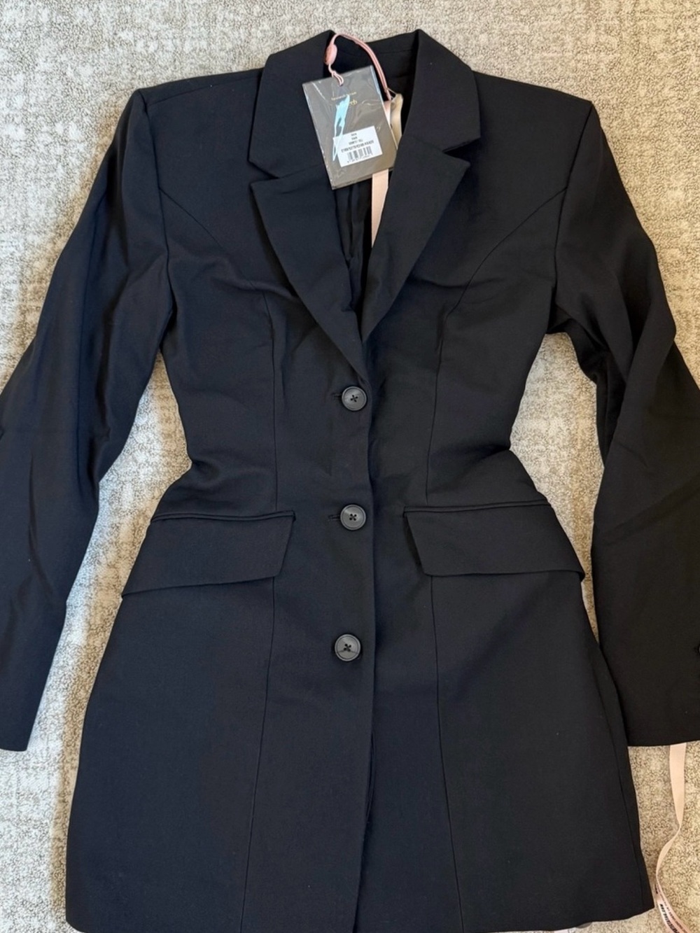 House of CB Black Structured Blazer Mini Dress